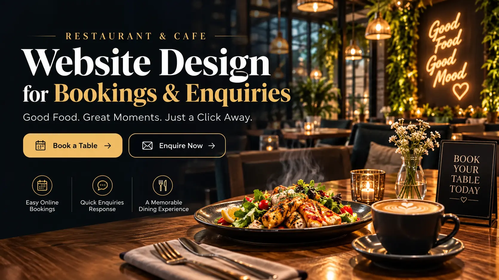 Restaurant & Cafe Website Design for Bookings & Enquiries